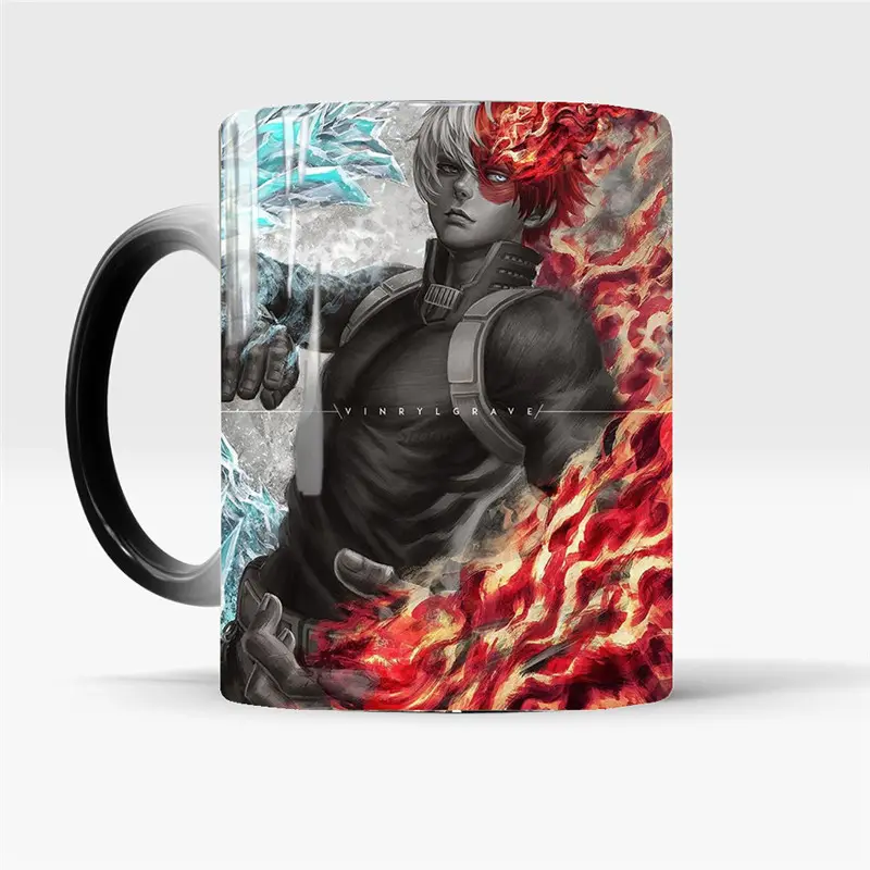 Hot Selling My Hero Academia Coffee Mug Anime Color changing Ceramic Mug With Hot water Magic Mugs