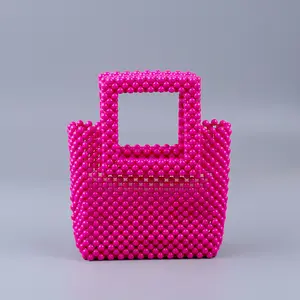 Оптовая продажа высокое качество многоцветные женские Акриловые Diy бисером клатч ручные сумки