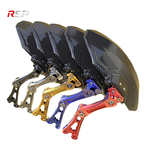 Garde-boue arrière universel pour moto et vélo électrique RSP, protection contre les éclaboussures, <span class=keywords><strong>en</strong></span> alliage d'aluminium CNC et support <span class=keywords><strong>en</strong></span> plastique, aspect fibre de carbone - Product Image 6