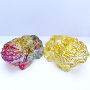 Estatua de cristal animal salvaje mítico chino recién llegado tropas valientes cristal Liuli esmalte Color Pixiu otras artesanías de cristal - Product Image 5