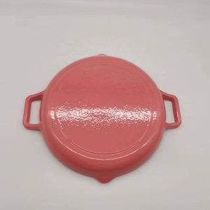 Poêle à frire en <span class=keywords><strong>fonte</strong></span> de 12 pouces avec revêtement en émail, plaque chauffante en <span class=keywords><strong>fonte</strong></span> rôtissoire poêle à griller poêle à barbecue en plein air - Product Image 4