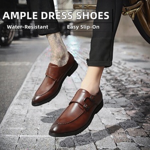 AMPLE Italian Luxury Solid Pattern Dress <b>Shoes</b> Men's Formal Business Loafers Slip-On Closure <b>Height</b> <b>Increasing</b> Flat Spring - Product Image 5