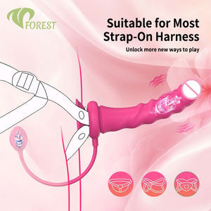 Vibrador Sexual Lésbico Recargable por USB, Impermeable, con Control Remoto de Largo Alcance, Correa Vibrante, <span class=keywords><strong>Doble</strong></span> Penetración, <span class=keywords><strong>Doble</strong></span> <span class=keywords><strong>Consolador</strong></span> - Product Image 2