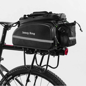 Cuero plegable de viaje bicicleta asiento trasero de carga bicicleta marco bolsa maletero alforja bolsa - Product Image 1