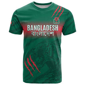 Camiseta de Cuello Redondo para Hombre con Estampado del Emblema Nacional del Día de la Independencia de Bangladesh, Celebrando la Liberación de Bangladesh, Manga Corta - Product Image 3