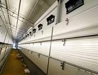 Ventilador de cortina de agua con energía eólica para gallineros o corrales de cerdos, con material nano, montaje en pared y panel de control táctil