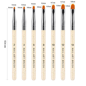 7pcs UV Gel Nail Painting <b>Brush</b> Set Soft Nylon Liner Pens for Manicure DIY Nail Art Tools - Product Image 3