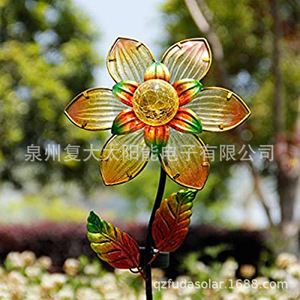 Lámpara Solar de Jardín con Forma de Flor LED, Colorida, Resistente al Agua, Portátil y Decorativa - Product Image 2