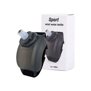Wholesale Silicone Adjustable Wearable 3 Color Handsfree Wrist <b>Water</b> Bottle 200ml Eco-Friendly for Running Cycling Gift - Product Image 1