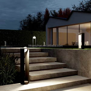Lampadaire LED Minimaliste Moderne en Aluminium Noir SENZHAO, IP65, pour Aménagement Paysager Extérieur, Allée, Villa, Jardin, Cour, Hôtel - Product Image 3