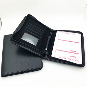 <span class=keywords><strong>Carpeta</strong></span> de Documentos para Bebé de Cuero PU Negro con Logotipo Personalizado en Relieve, Tamaño A4/A5, con Cierre de Cremallera - Product Image 6