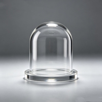 Couvre-crémaillères et cloches en quartz transparent de haute pureté sur mesure, dômes en quartz résistants aux hautes températures |   Vente en gros