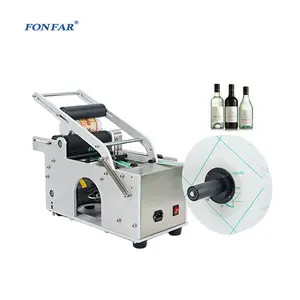 Hot Sale Semi Automatic Sticker Label Applicator/ Round Jar Bottle Labeling Wine Machine For Square Bottle With Low Price