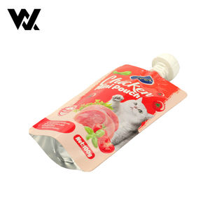 Impresión Personalizada de Alta Temperatura 121 ℃   Empaque Doypack con Boquilla para Alimentos Fluidos y Pastosos para Mascotas, con Tapa de Manzana - Product Image 4