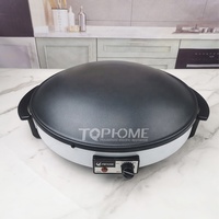 Machine à Pain et Crêpes Antiadhésive 1500W de Forme Dôme 16 Pouces pour Saj et Gursaan