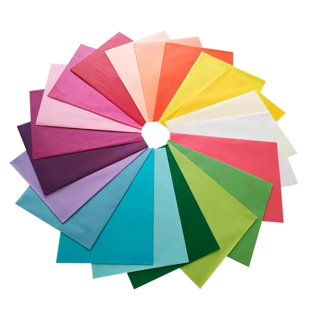Neue Art farbiges Seidenpapier Luxus verpackung Einweg weiche Verpackung benutzer definierte Verpackung dekorative Geschenk papier Blatt