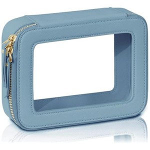 Sac de maquillage transparent en PVC en gros, pochette de voyage étanche avec fermeture éclair pour cosmétiques et articles de toilette pour femmes, logo personnalisé - Product Image 3