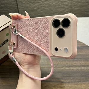 Croc Embossed Phone Case with Lanyard, Anti-Scratch Full Camera Lens <b>Protector</b>, Shockproof Corner <b>Cover</b> for iPhone - Product Image 3