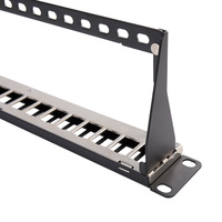 Aksesoris Jaringan Berkualitas Tinggi RJ45 24 Port Cat5E Cat6 Cat6A Poe FTP Blank Patch Panels