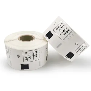 DK1220 Compatible For Brother 39mm*48mm 1-1/2"*1-8/9" 620Labels/Roll Custom Thermal Paper Roll For Printer