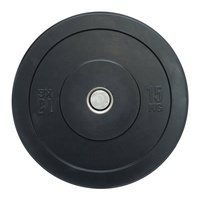 Équipement de fitness commercial en gros Plaques en caoutchouc pour haltérophilie Plaques de poids noires pour haltères