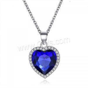 Collier pendentif cœur pour toujours en cristal, collier cœur en alliage de Zinc 1554056 - Product Image 1
