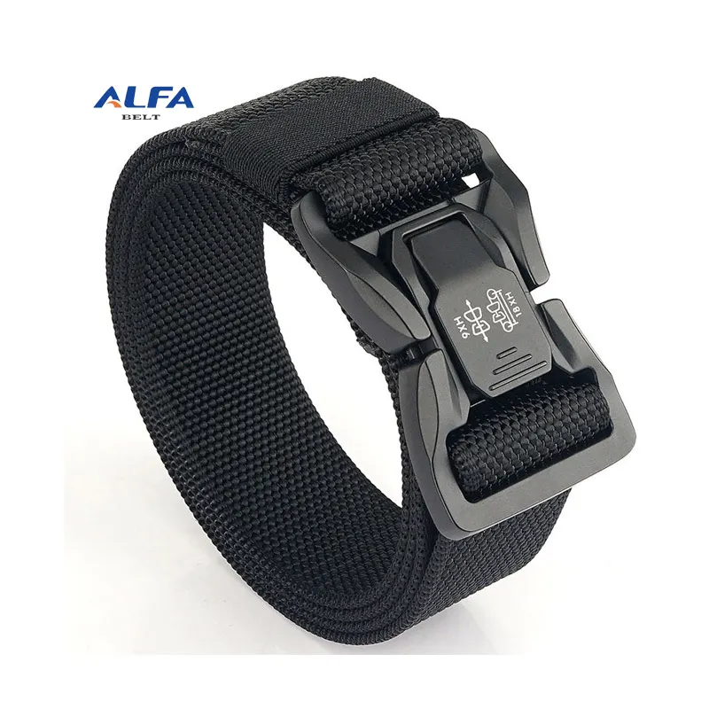 Alfa Quick Release Belt For Men Woven Braided Belts Mens Belt Casual Knitted
