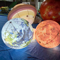 Ballon lunaire LED gonflable géant personnalisé pour la décoration de lieux extérieurs, de fêtes et d'événements
