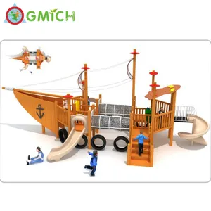 Cortile playset giocattoli educativi di legno per bambini nave Pirata parco giochi al coperto per JMQ-C1813103