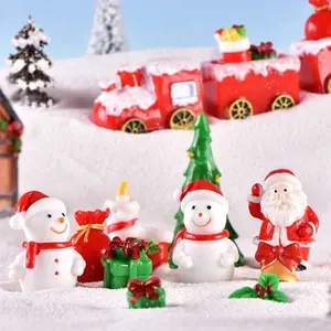 クリスマスの装飾品のためのミニチュア樹脂雪だるま置物を販売するための準備ができた製品