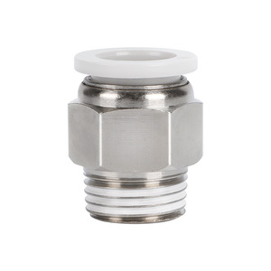 Airtac <b>Quick</b> <b>Connector</b> 8mm Copper Plated Nickel Plastic Straight Through Pneumatic Hose Fitting - Product Image 1