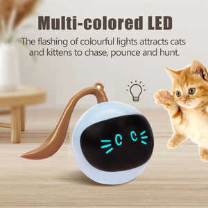 Juguete Interactivo <span class=keywords><strong>de</strong></span> Lujo para Perros y Gatos, Bola Mágica LED Inteligente Eléctrica Ecológica, en Caja <span class=keywords><strong>de</strong></span> Plástico - Product Image 5