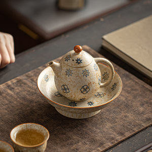Théière en céramique, porcelaine ronde avec couvercle, sans plomb, pour service à thé Kung Fu, thé de l'après-midi - Product Image 4
