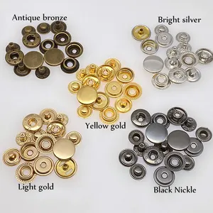 Manufacturer Wholesales 831 # 633 # Metal 4 Button Brass Snap Buttons Of For Jacket Luggage Accessories