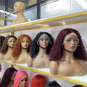 200 Densidade Hd Lace Wig Afro Kinky Curly Peruca Afro Cabelo Perucas Transparente para Preto Cabelo Humano Mongol Natural Lace Front Mulheres