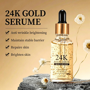 Private Label 24k Gold Face Serum 5% Retinol Hyaluronic Acid &amp; Vitamin E Anti-aging Firming Skin 24k Gold Essence Face Serum - Product Image 2