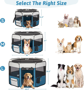 Dog Playpen Portable Foldable Stainless Steel Nylon Breathable Pet Play Pen Large-Capacity Pet <b>Tent</b> for Indoor/Outdoor Travel - Product Image 6