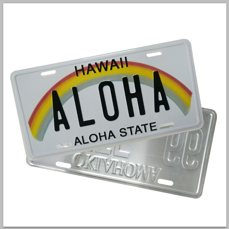 Пользовательский тисненый Алюминиевый номерной знак, чистый автомобильный номерной знак, автомобильный номерной знак для украшения