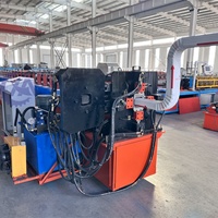 Machine de formage à rouleaux pour coudes de gouttières et de descentes d'eau en fer, avec moteur, boîte de vitesses, pompe et roulement