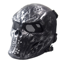 Masque Tactique d'Extérieur pour Jeu CS, Équipement Tactique, Casque d'Entraînement, Coiffe Squelette, Masque Tactique Crâne pour Fête d'Halloween