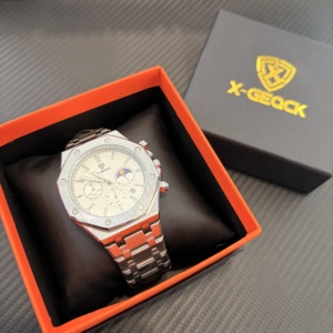 Orologio <span class=keywords><strong>da</strong></span> Polso in Acciaio Inossidabile Impermeabile Luminoso di Lusso al Quarzo per Uomo con Funzione Timer - Product Image 1