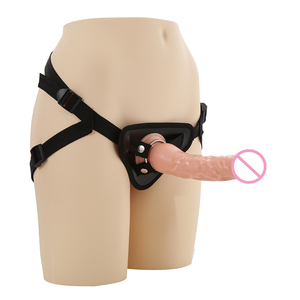 Vibe mainan seks keras pasangan Lesbian wanita lunak Dildo dapat dipakai stimulasi g-spot sabuk <span class=keywords><strong>Harness</strong></span> tali PVC pria asli musim panas - Product Image 1