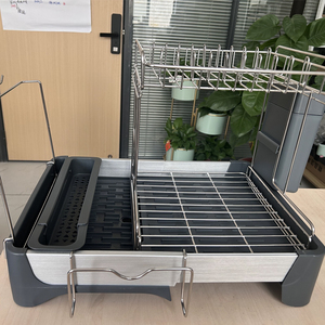 ZXNEWアルミニウム2層調節可能なキッチンツールプレート皿水切りラック家庭用多機能ヒューム乾燥収納ラック - Product Image 5