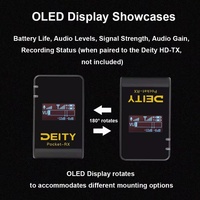 Deity – récepteur de Microphone sans fil de poche 2.4G et émetteur de 25mw avec couplage à un bouton avec Microphone Lavalier Pocket-RX