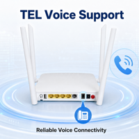 Router de Fibra Óptica WIFI6 GPON 1GE+3FE+TEL de Doble Banda 2.4GHz 5GHz ONU ONT Ftth