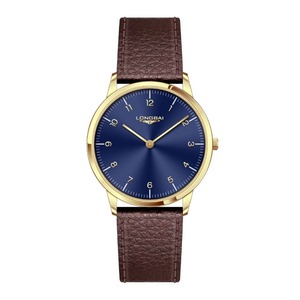 Montre Homme Minimaliste à Quartz 42mm Ultra Fine avec Cadran à Aiguilles et Bracelet en Cuir Doré – Nouvelle Collection Tendance - Product Image 3