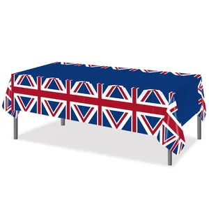 ZB182 UK Flag PE table cover British 130x220cm Union Jack tablecloth for England party supplies