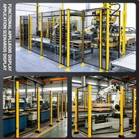 Clôture d'isolement multifonctionnelle pour entrepôt, en treillis métallique thermolaqué, pour la gestion de la classification des zones d'usine