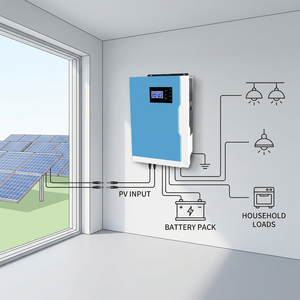 Convertisseur solaire hybride 3500W 24VDC vers 230VAC 50/60Hz MPPT à onde sinusoïdale pure pour usage domestique - Product Image 2