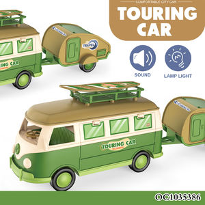 Modèle de jouet mini-bus à piles avec ouverture de porte personnalisée pour <span class=keywords><strong>camping</strong></span>-<span class=keywords><strong>car</strong></span> avec son et lumière - Product Image 2